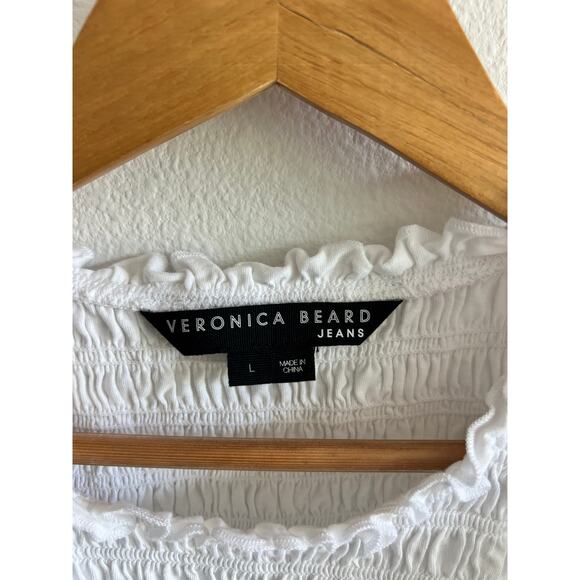 Veronica Beard Wyles Smocked Tank Top size L - Picture 3 of 9